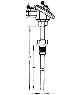 WZPN-231固定螺紋噴涂耐磨熱電阻安裝圖片